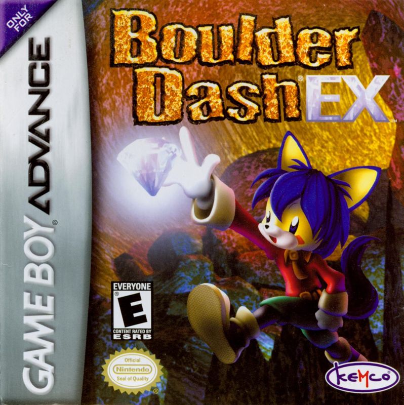 Boulder Dash EX box art for GameBoy Advance